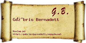 Gábris Bernadett névjegykártya
