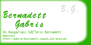 bernadett gabris business card